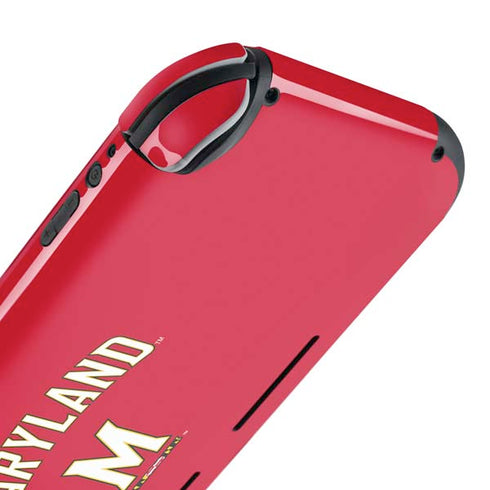University of Maryland Collegiate Text Red Nintendo Switch Lite Skin